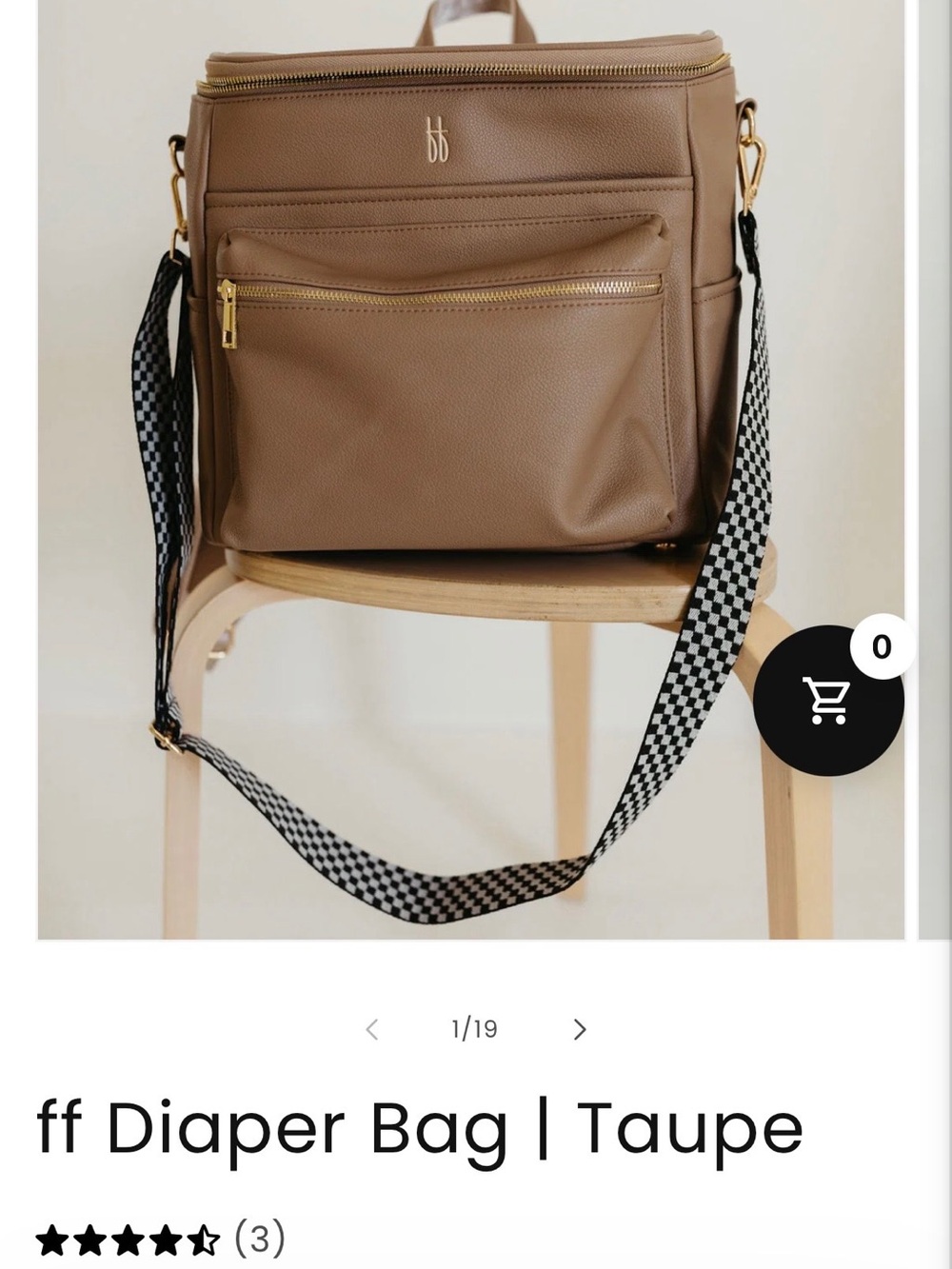 ff Taupe Diaper Bag – Stylish Baby Bag